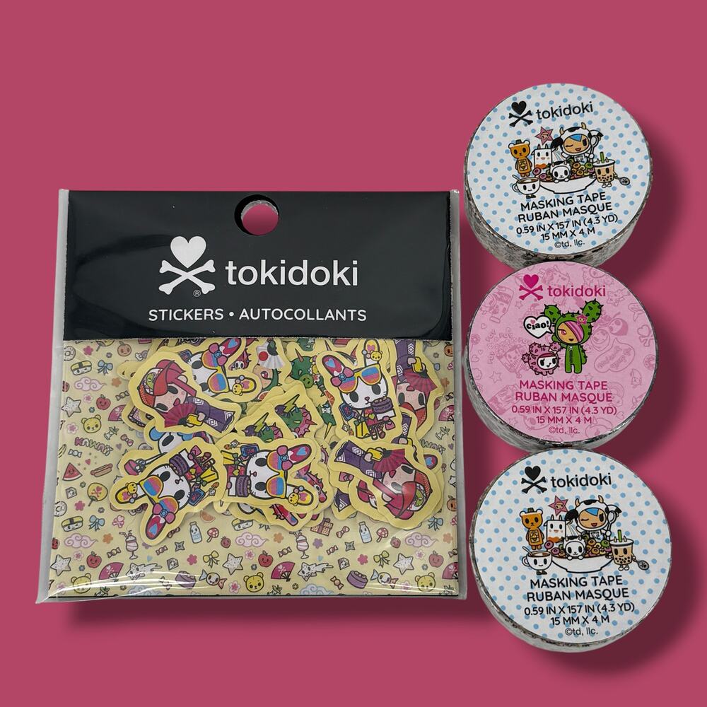 Tokidoki Stickers Washi Masking Tape Lot Moofia Cactus Washi Crafting Kawaii